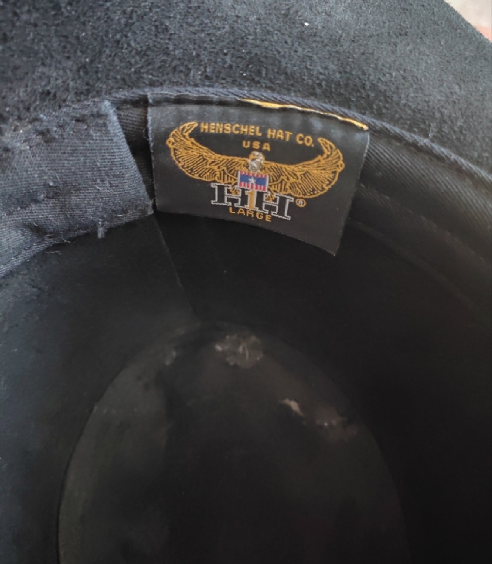 Henschel Hat! Black Genuine Leather Cowboy Hat! - Picture 2 of 6